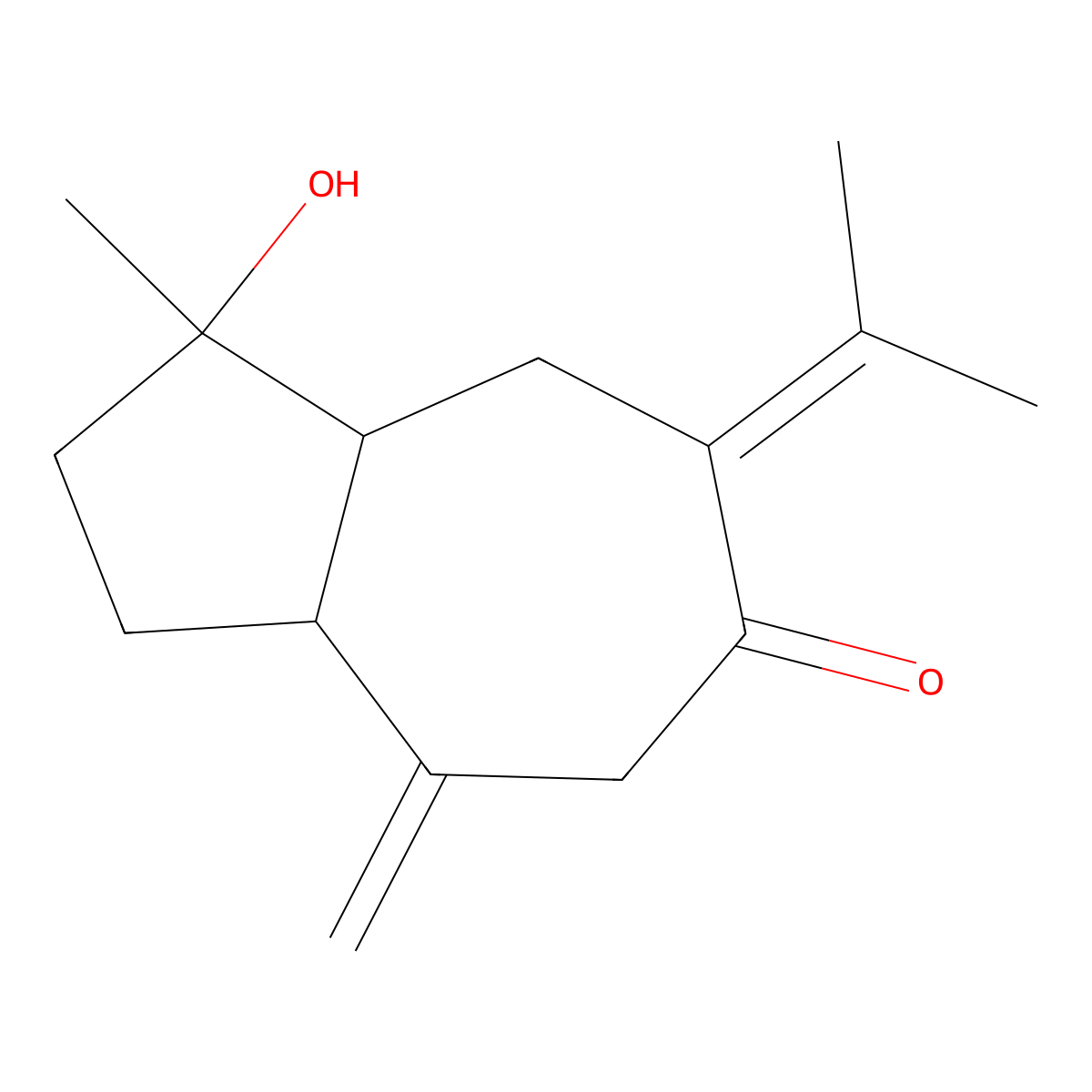 (1S)-7-Isopropylidene-1,2,3,3aalpha,4,5,6,7,8,8abeta-decahydro-1beta-hydroxy-1-methyl-4-methyleneazulen-6-one molecular structure, CAS 102130-90-5