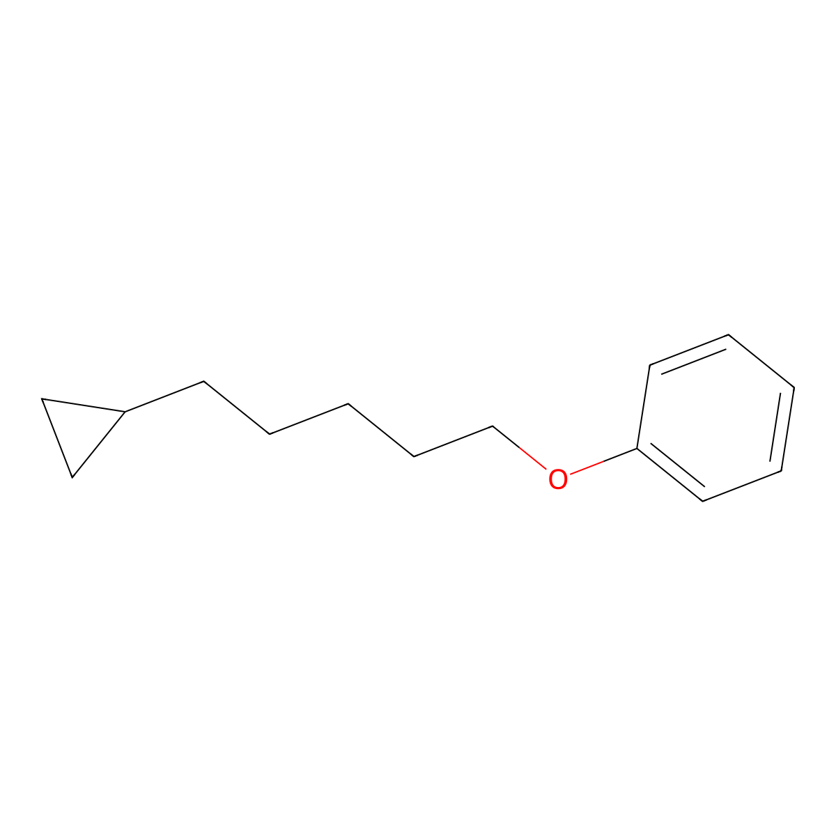 ((5-Cyclopropylpentyl)oxy)benzene molecular structure, CAS 1021316-70-0