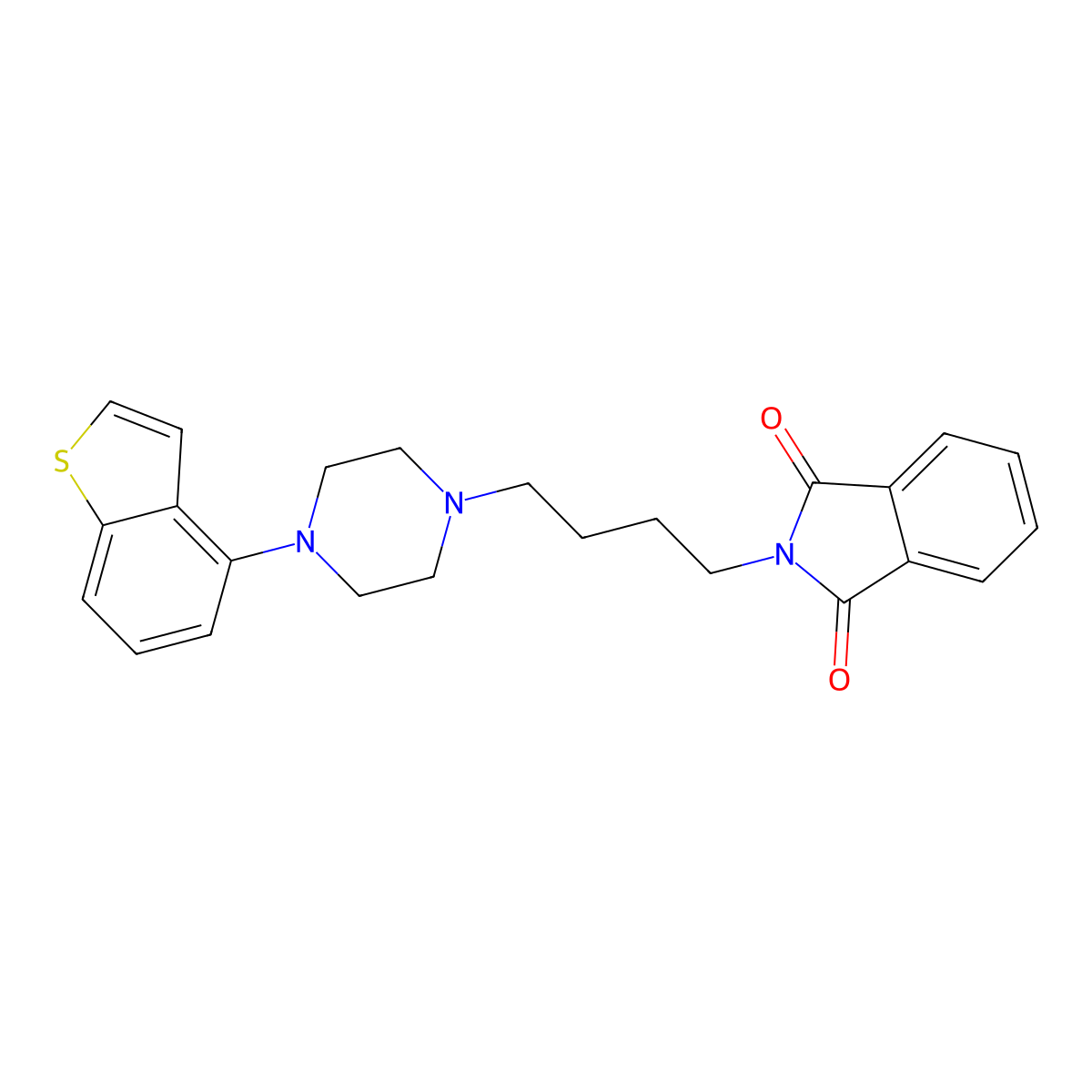 2-[4-[4-(1-Benzothiophen-4-yl)piperazin-1-yl]butyl]isoindole-1,3-dione molecular structure, CAS 1021324-66-2