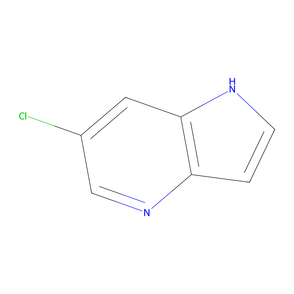 6-Chloro-1H-pyrrolo[3,2-b]pyridine molecular structure, CAS 1021339-19-4