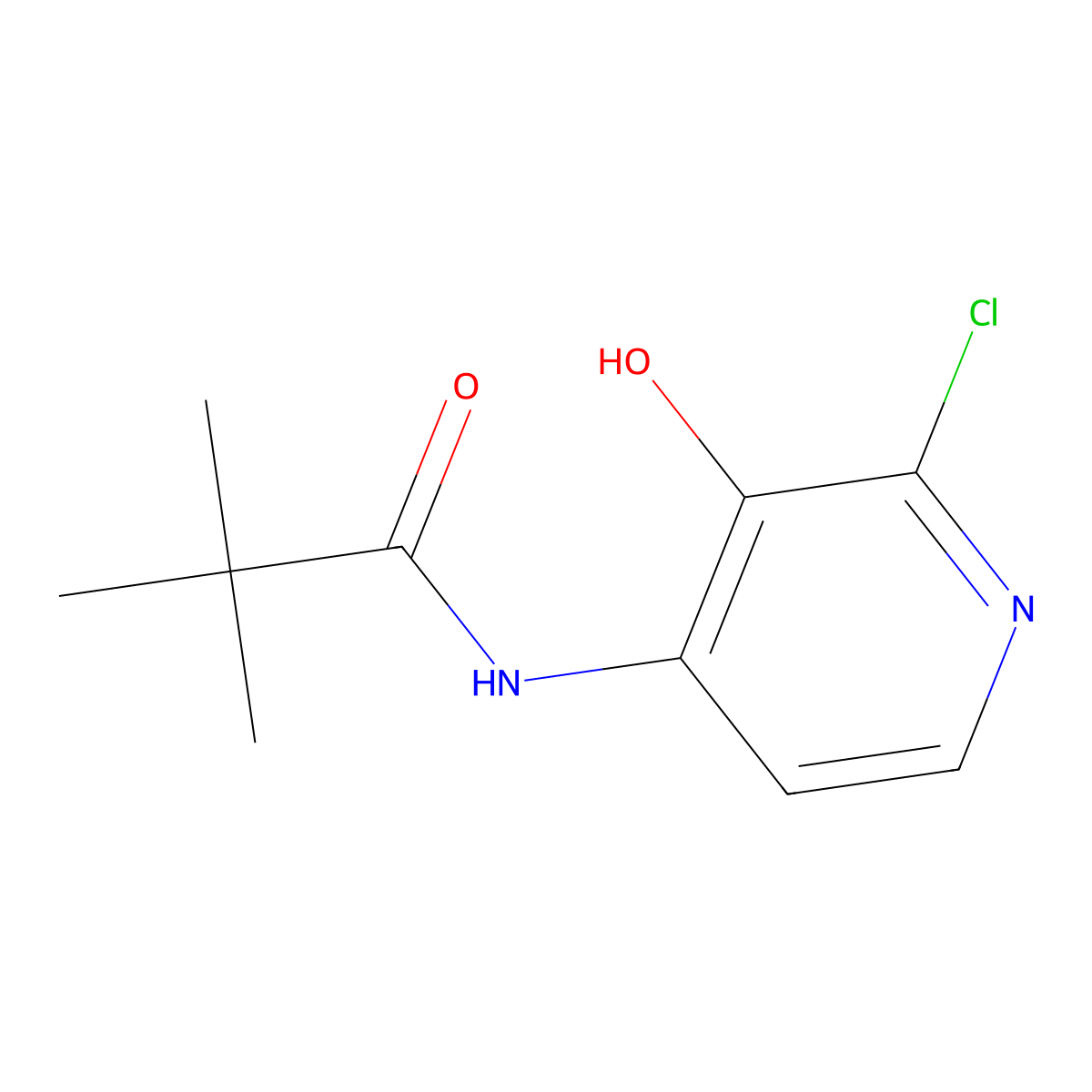 N-(2-Chloro-3-hydroxypyridin-4-yl)pivalamide molecular structure, CAS 1021339-26-3