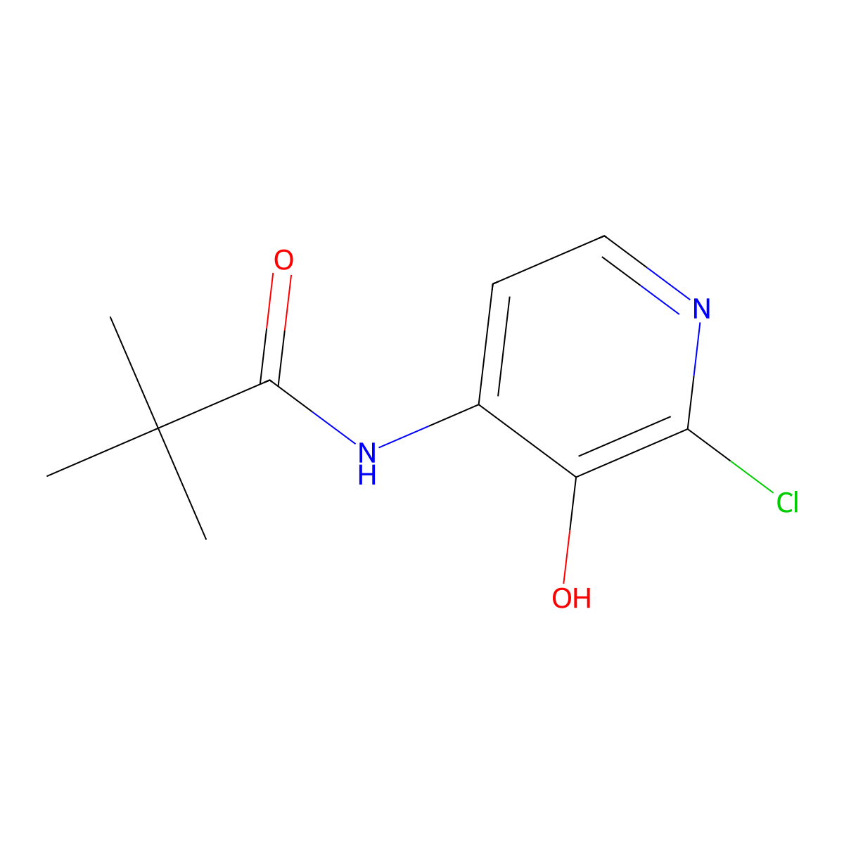 N-(2-Chloro-3-hydroxypyridin-4-yl)pivalamide molecular structure, CAS 1021339-26-3