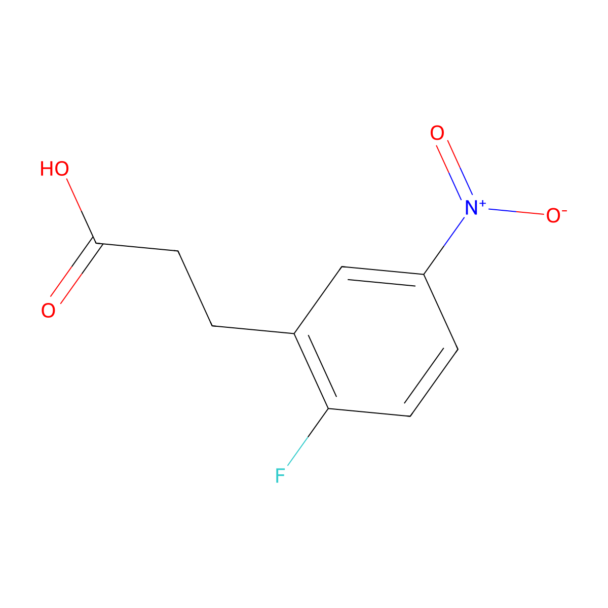 3-(2-Fluoro-5-nitrophenyl)propanoicacid molecular structure, CAS 1021389-14-9