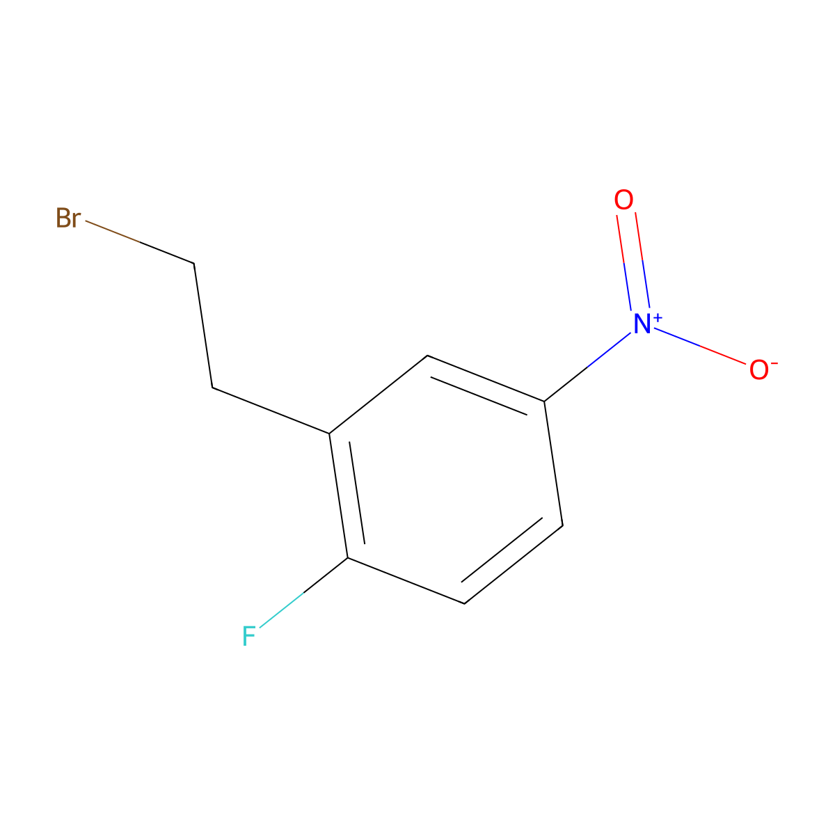 2-(2-Bromoethyl)-1-fluoro-4-nitrobenzene molecular structure, CAS 1021389-36-5