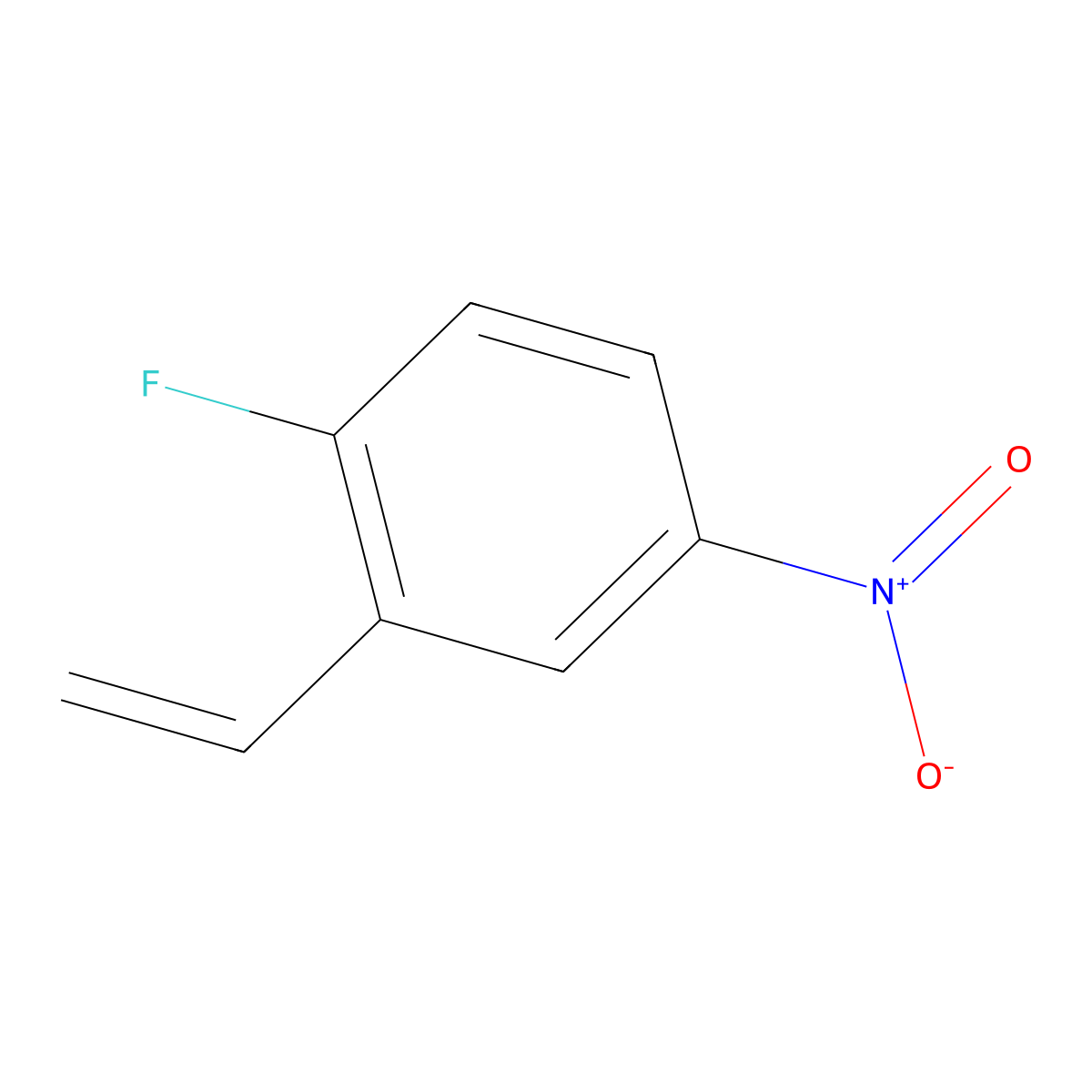 1-Fluoro-4-nitro-2-vinylbenzene molecular structure, CAS 1021389-54-7