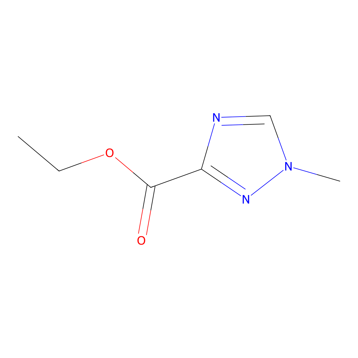 Ethyl 1-methyl-1H-1,2,4-triazole-3-carboxylate molecular structure, CAS 102139-12-8