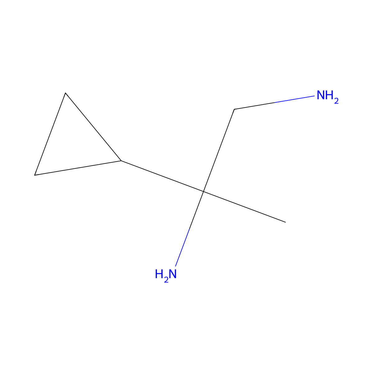 2-Cyclopropylpropane-1,2-diamine molecular structure, CAS 1021392-54-0