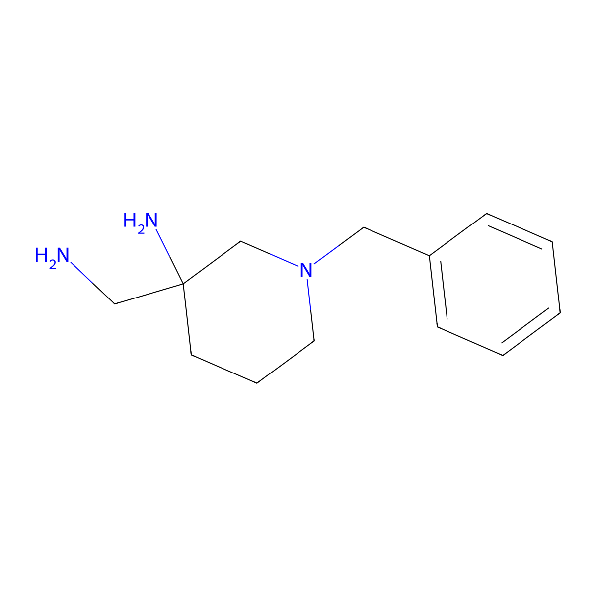 3-(Aminomethyl)-1-benzylpiperidin-3-amine molecular structure, CAS 1021392-76-6