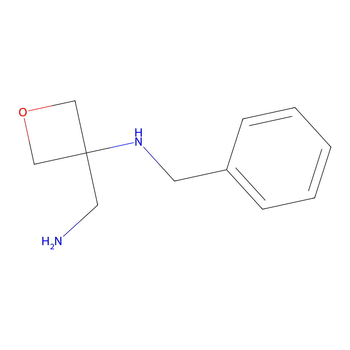 3-(aminomethyl)-N-benzyloxetan-3-amine molecular structure, CAS 1021392-83-5