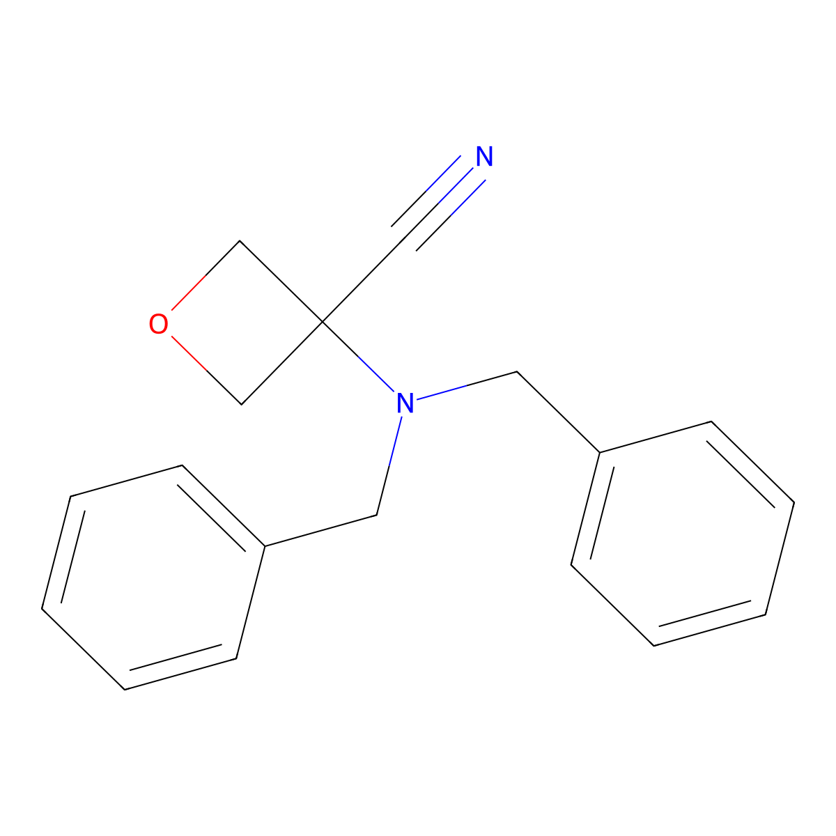 3-(Dibenzylamino)oxetane-3-carbonitrile molecular structure, CAS 1021393-00-9