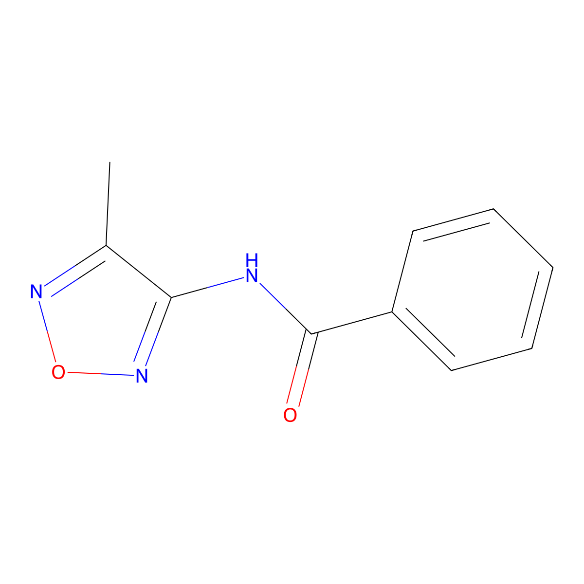 N-(4-methyl-1,2,5-oxadiazol-3-yl)benzamide molecular structure, CAS 102140-71-6