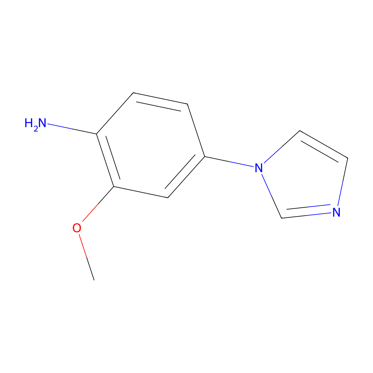 4-(1H-imidazol-1-yl)-2-methoxyaniline molecular structure, CAS 1021426-47-0