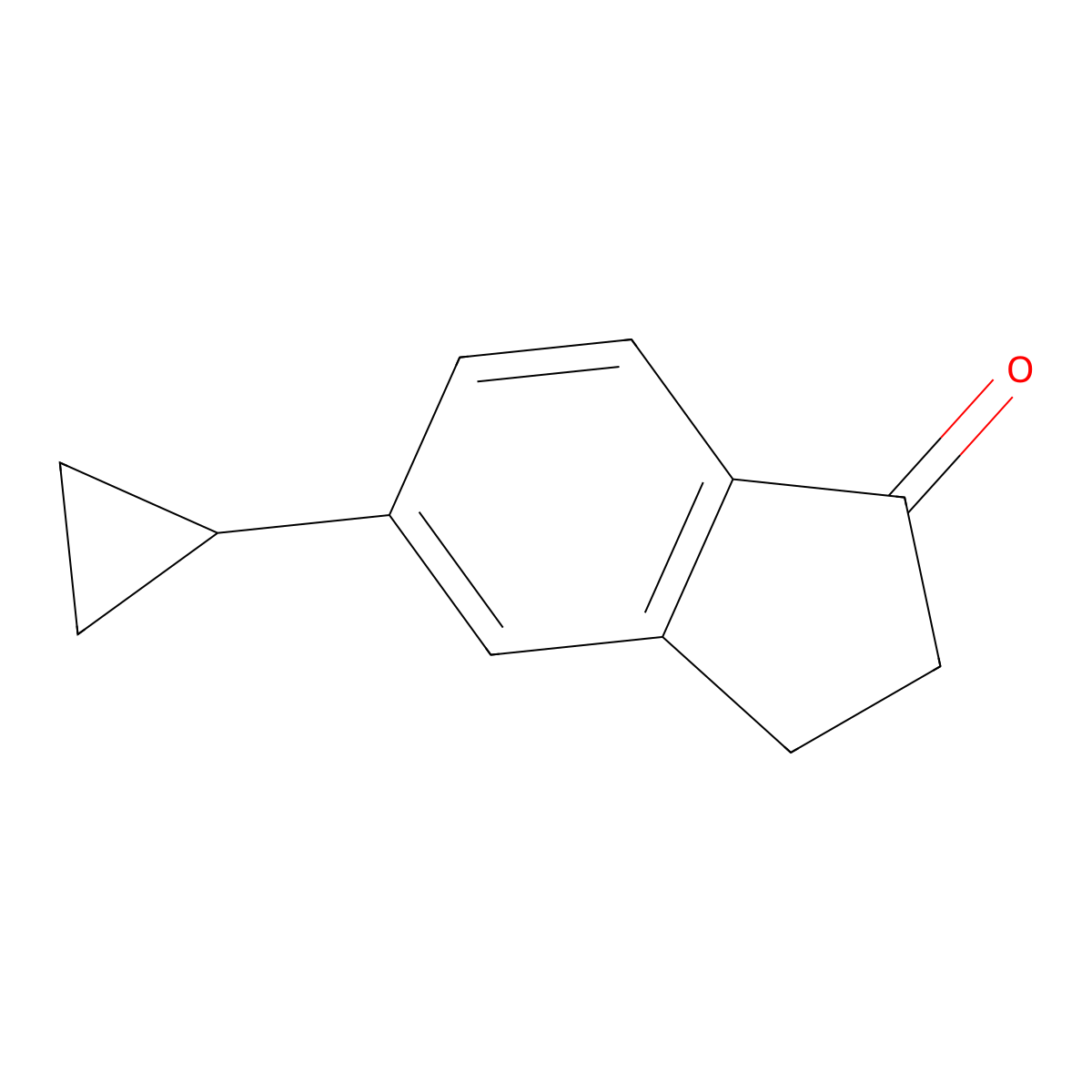 5-Cyclopropyl-2,3-dihydro-1H-inden-1-one molecular structure, CAS 1021432-55-2