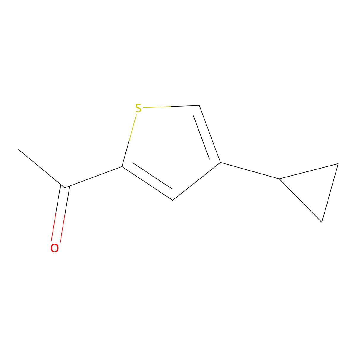 2-Acetyl-4-(cyclopropyl)thiophene molecular structure, CAS 1021432-58-5