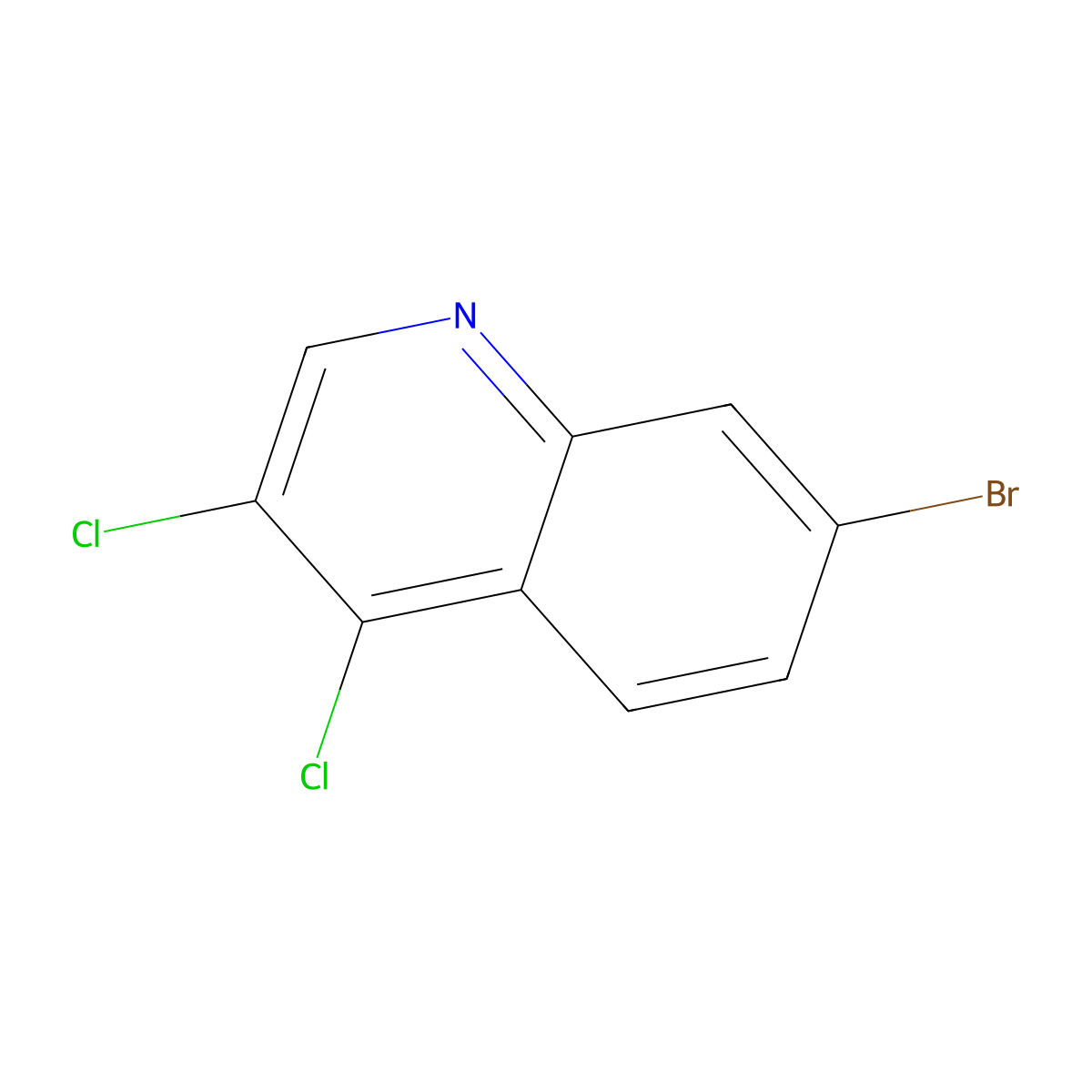 7-Bromo-3,4-Dichloroquinoline molecular structure, CAS 1021435-01-7