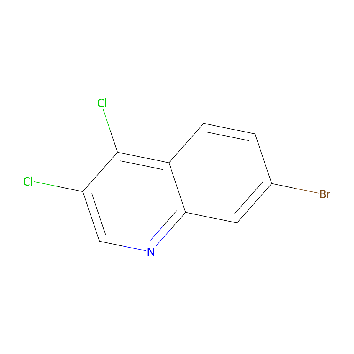 7-Bromo-3,4-Dichloroquinoline molecular structure, CAS 1021435-01-7