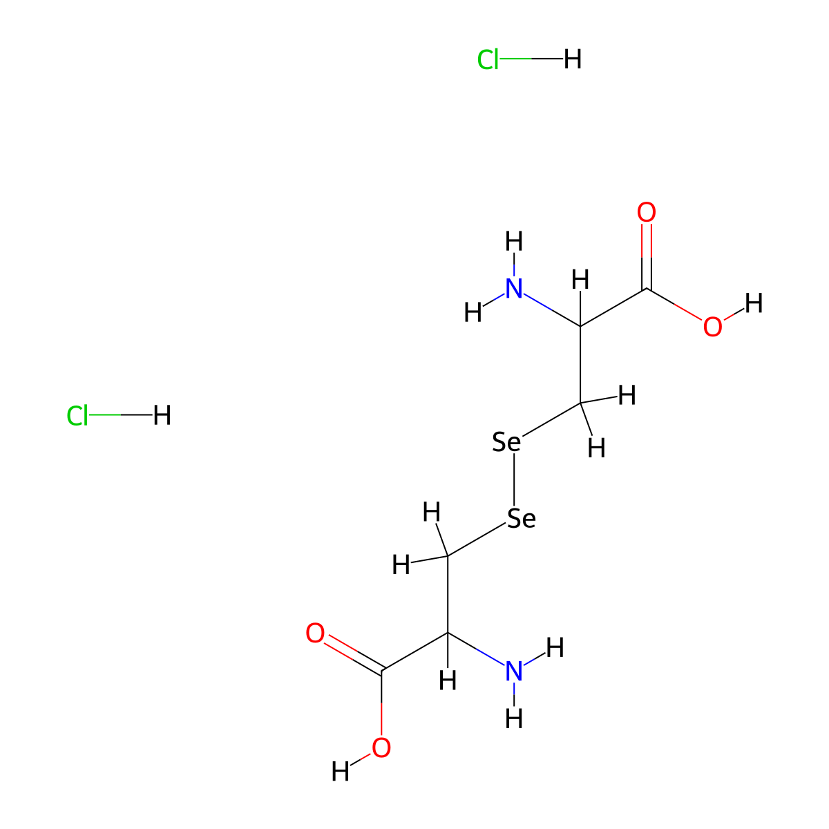 C6H14Cl2N2O4Se2 molecular structure, CAS 1021441-40-6