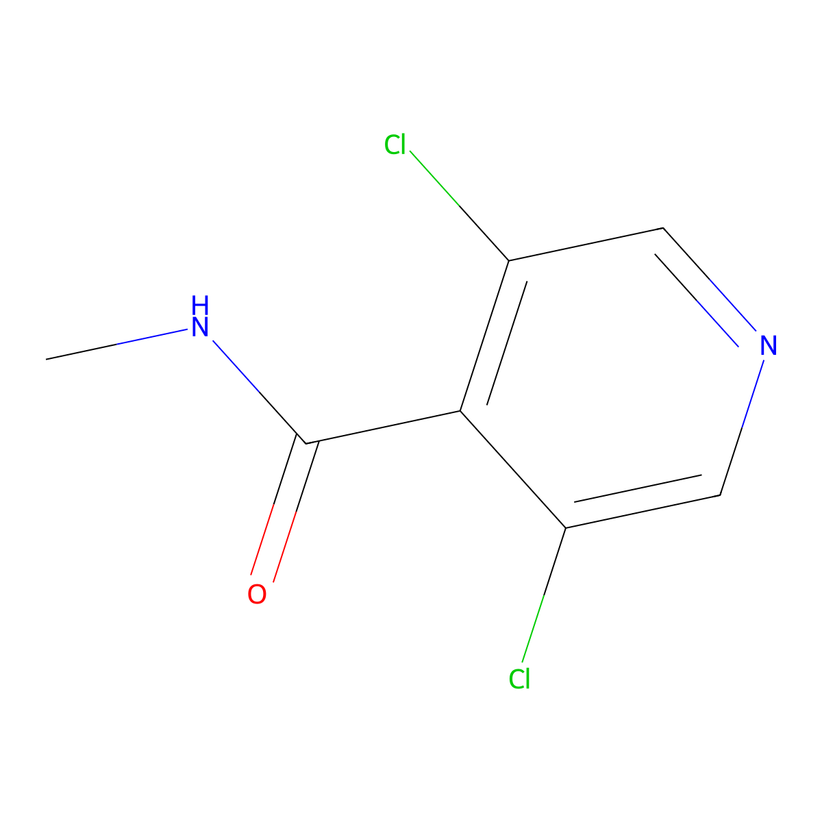 3,5-dichloro-N-methylisonicotinamide molecular structure, CAS 1021464-05-0