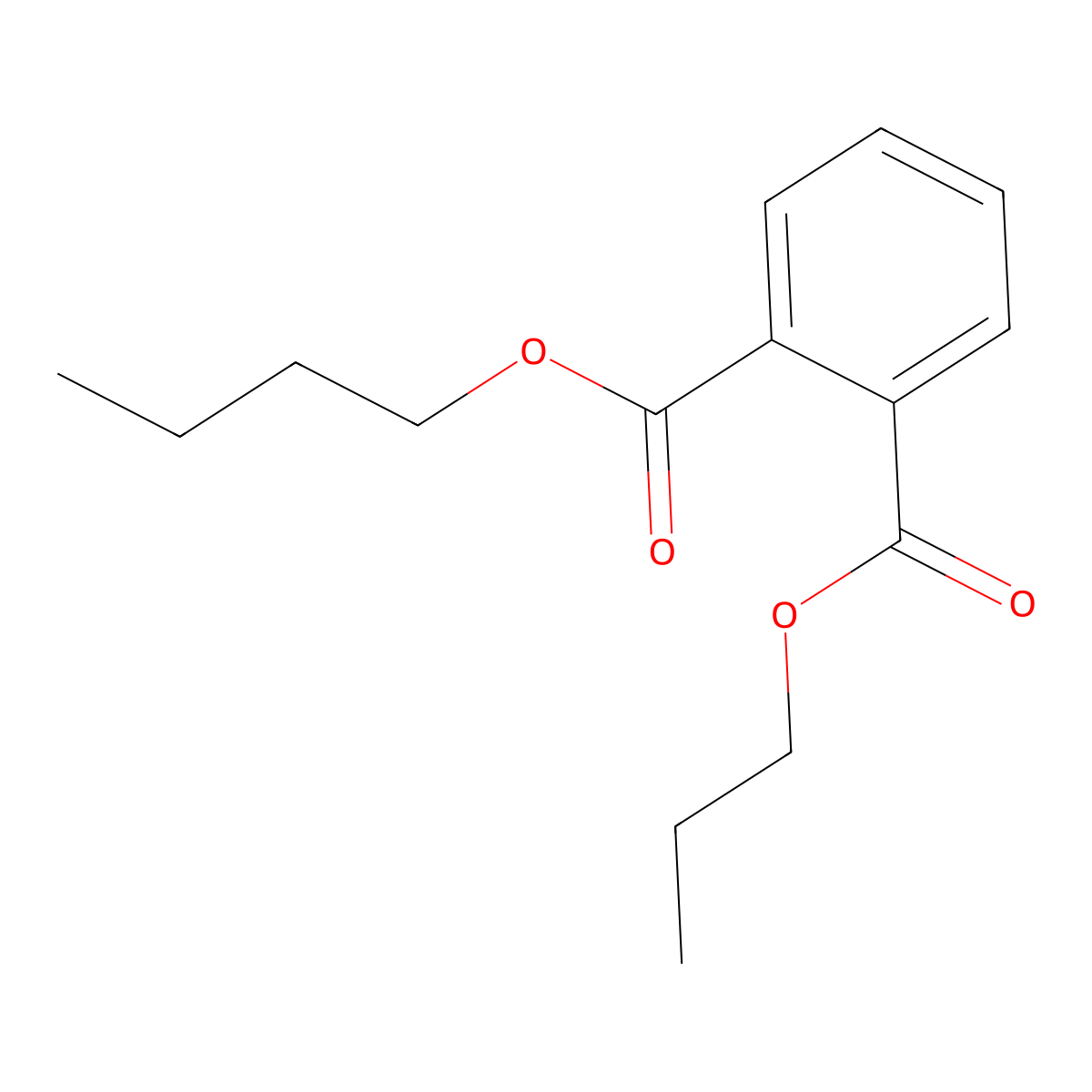 O1-Butyl O2-propyl benzene-1,2-dicarboxylate molecular structure, CAS 102148-87-8