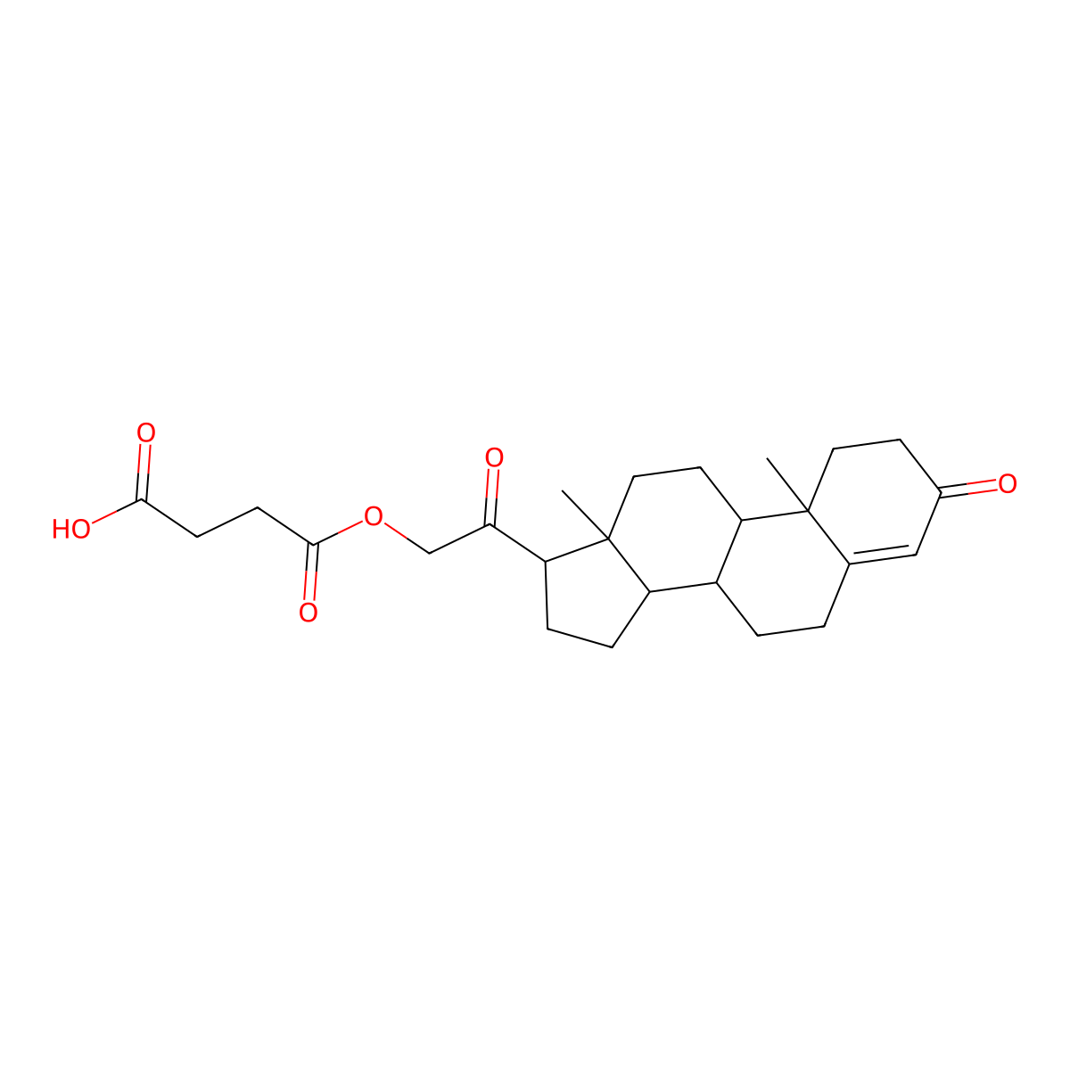 21-Hydroxypregn-4-ene-3,20-dione 21-(hydrogen succinate) molecular structure, CAS 10215-74-4