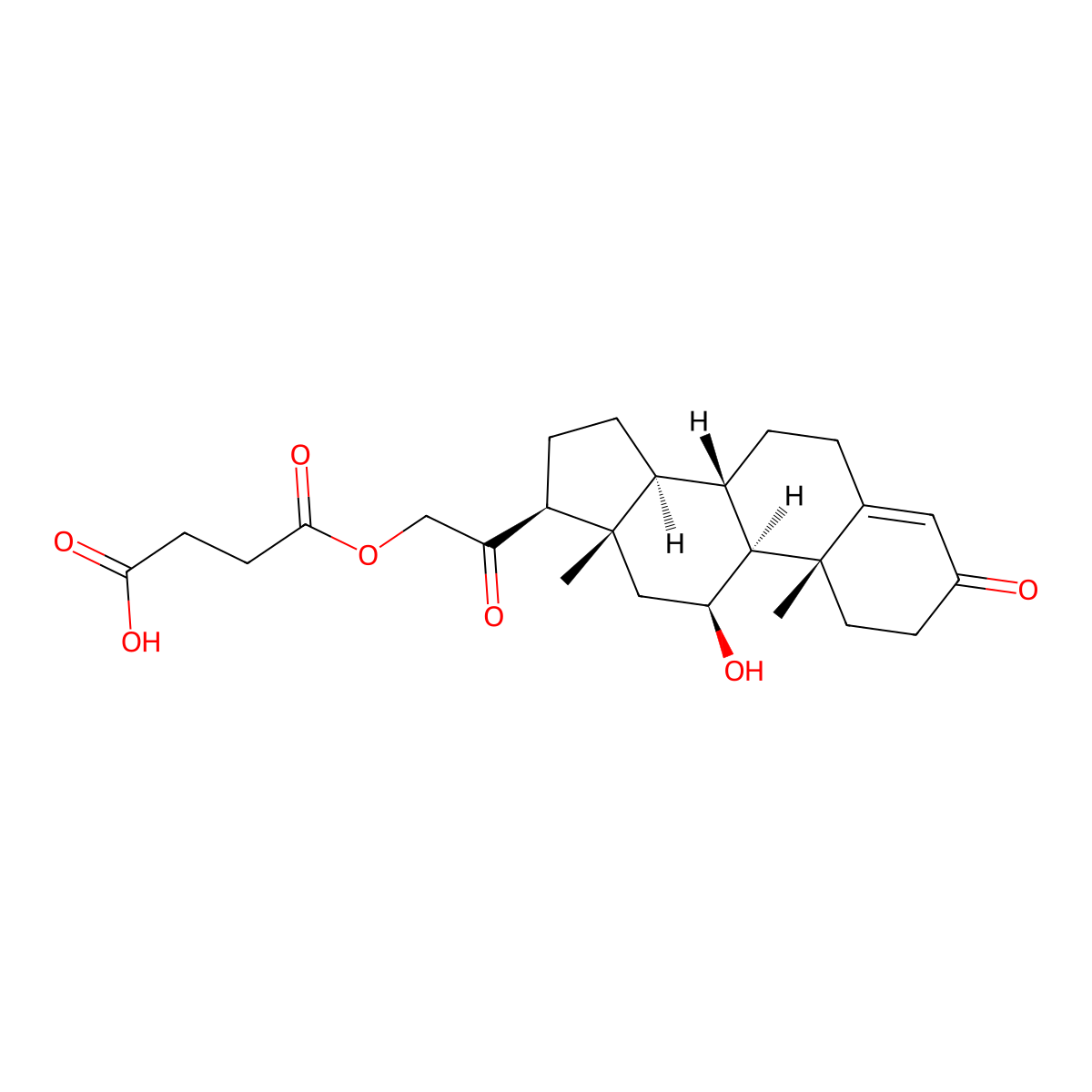 Corticosterone-21-hemisuccinate molecular structure, CAS 10215-77-7