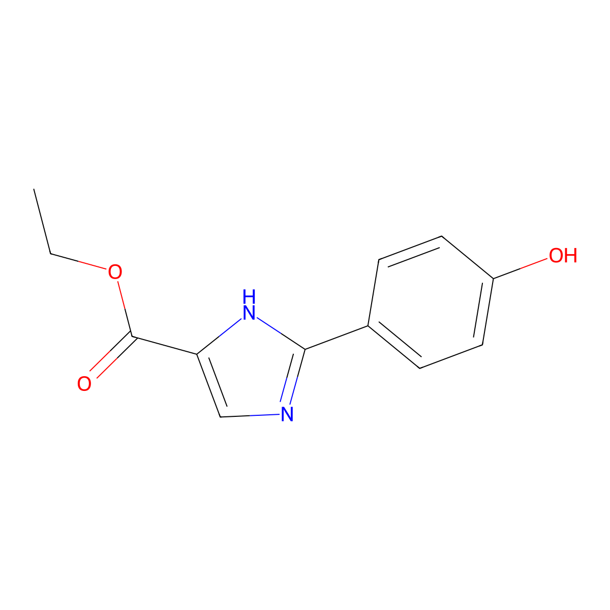 ethyl 2-(4-hydroxyphenyl)-1H-imidazole-5-carboxylate molecular structure, CAS 102151-69-9