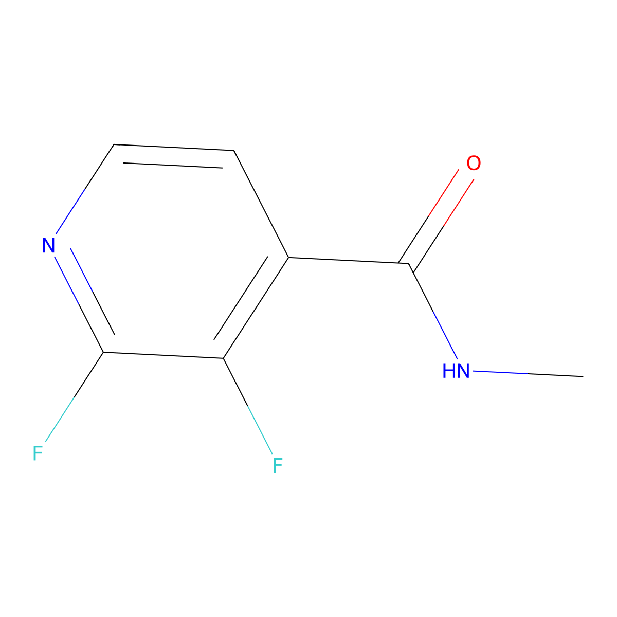 2,3-difluoro-N-methylisonicotinamide molecular structure, CAS 1021527-78-5