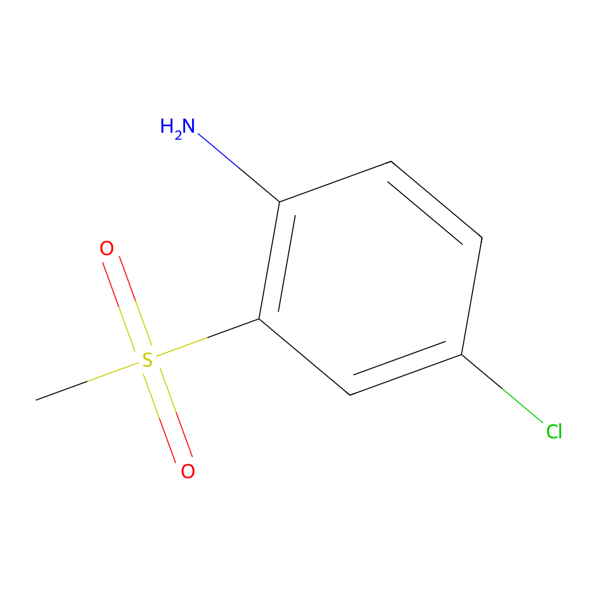 4-Chloro-2-(methylsulfonyl)aniline molecular structure, CAS 102153-42-4