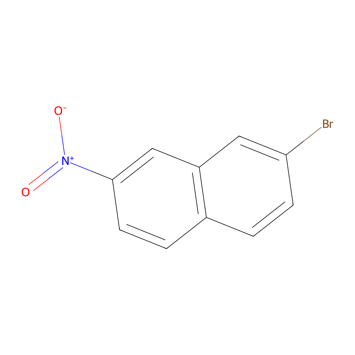 2-Bromo-7-nitronaphthalene molecular structure, CAS 102153-46-8
