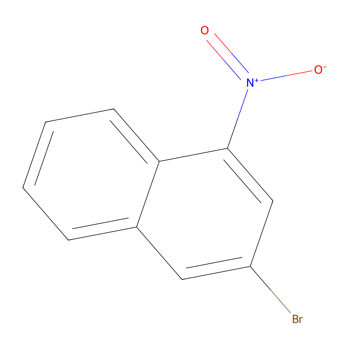 3-Bromo-1-nitronaphthalene molecular structure, CAS 102153-47-9