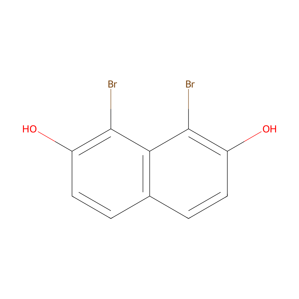 1,8-Dibromonaphthalene-2,7-diol molecular structure, CAS 102153-56-0