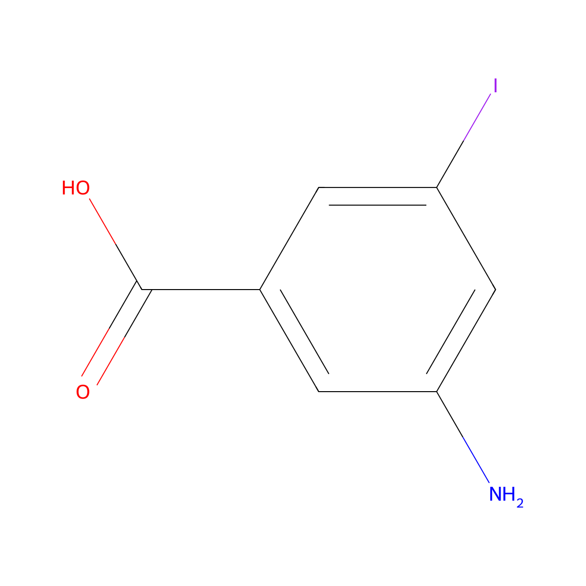 3-Amino-5-iodobenzoic acid molecular structure, CAS 102153-73-1