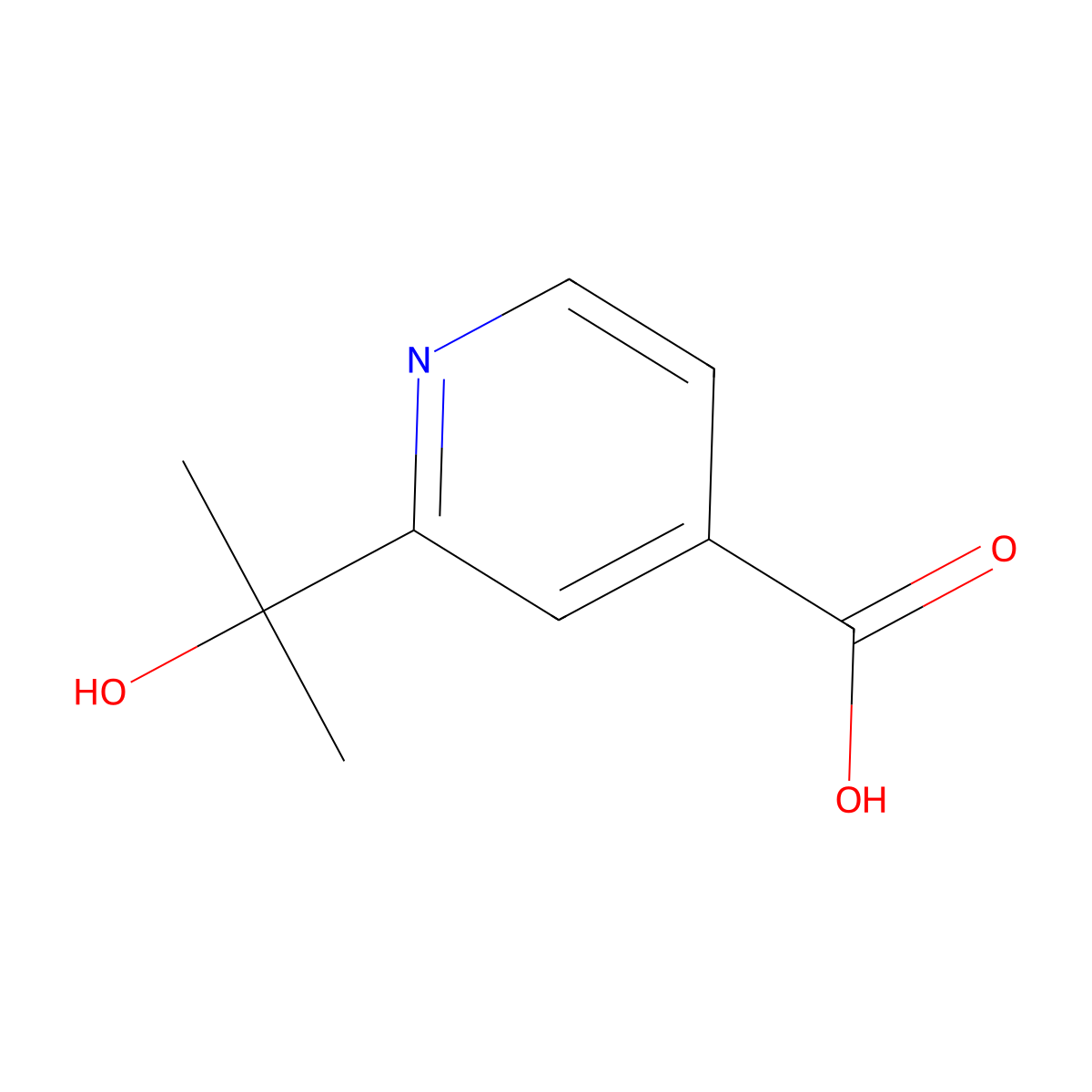 2-(2-Hydroxypropan-2-yl)isonicotinic acid molecular structure, CAS 1021535-47-6