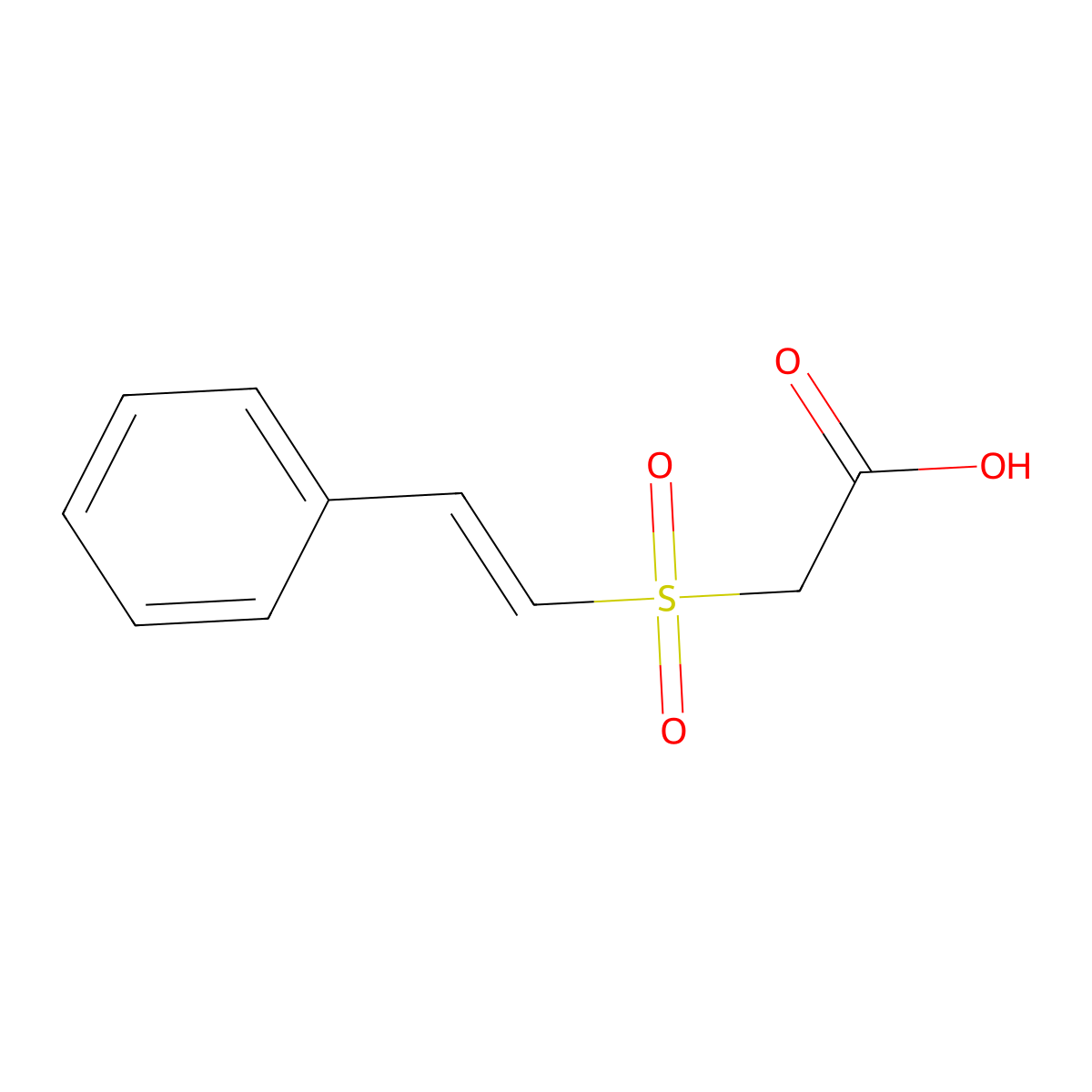 Styrylsulfonylacetic acid molecular structure, CAS 102154-41-6