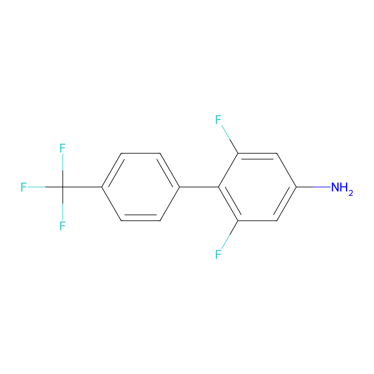 4-Amino-2,6-difluoro-4'-(trifluoromethyl)biphenyl molecular structure, CAS 1021540-67-9
