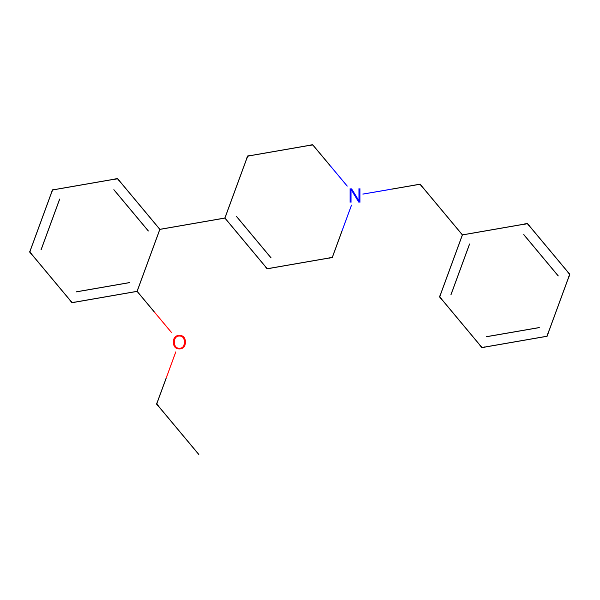 4-(2-Ethoxyphenyl)-1,2,3,6-tetrahydro-1-(phenylmethyl)pyridine molecular structure, CAS 102156-28-5