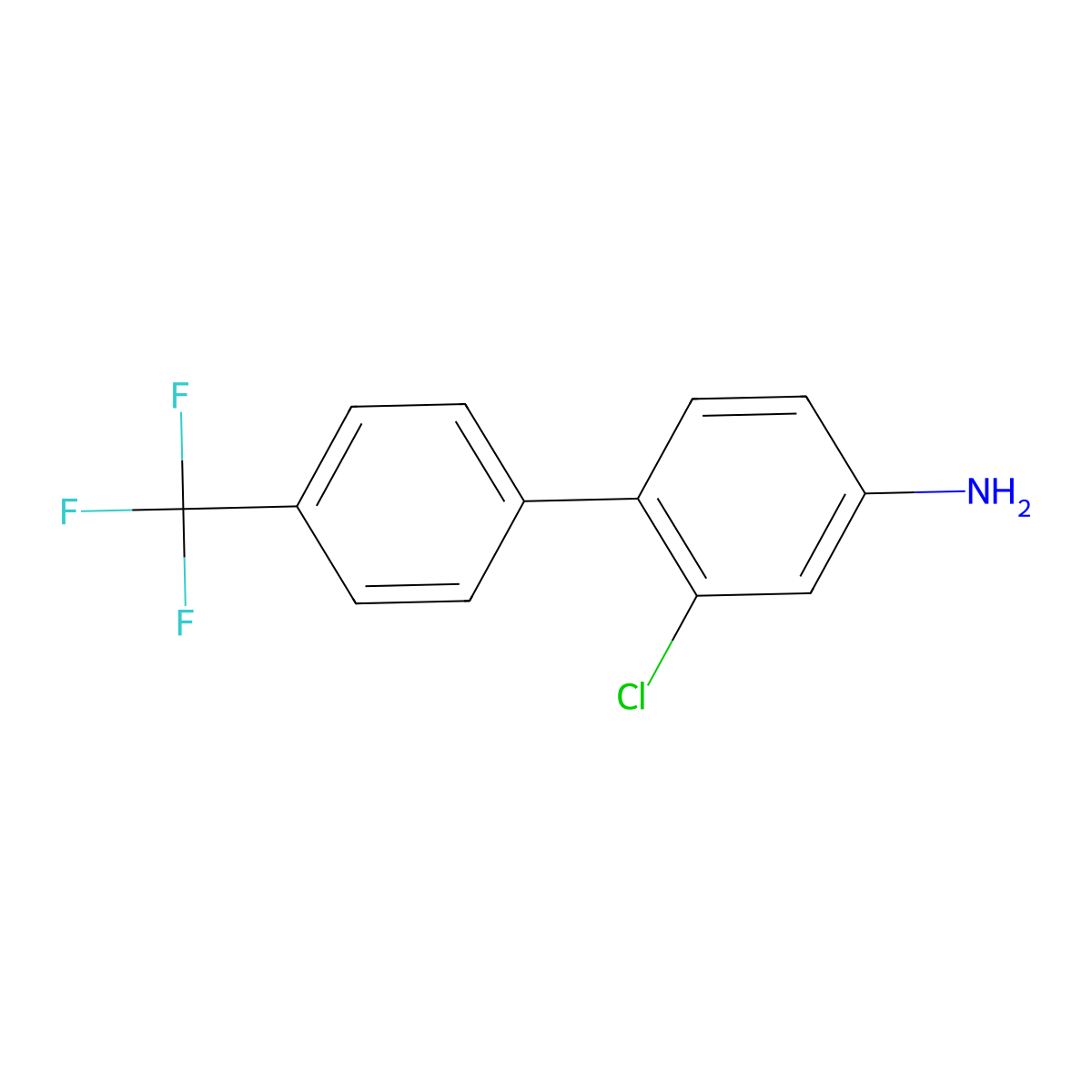 2-Chloro-4'-(trifluoromethyl)-[1,1'-biphenyl]-4-amine molecular structure, CAS 1021580-60-8