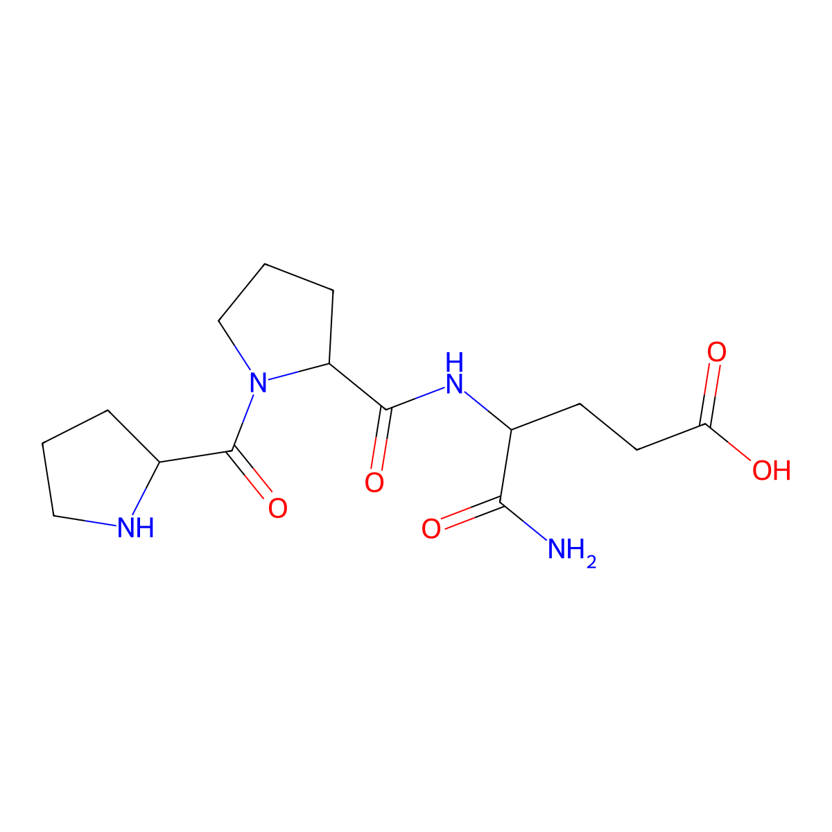 H-D-Pro-Pro-Glu-NH2 molecular structure, CAS 1021646-82-1