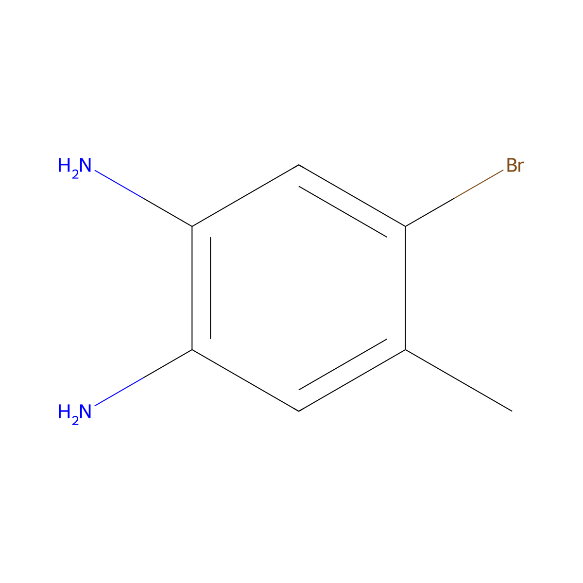 4-Bromo-5-methylbenzene-1,2-diamine molecular structure, CAS 102169-44-8