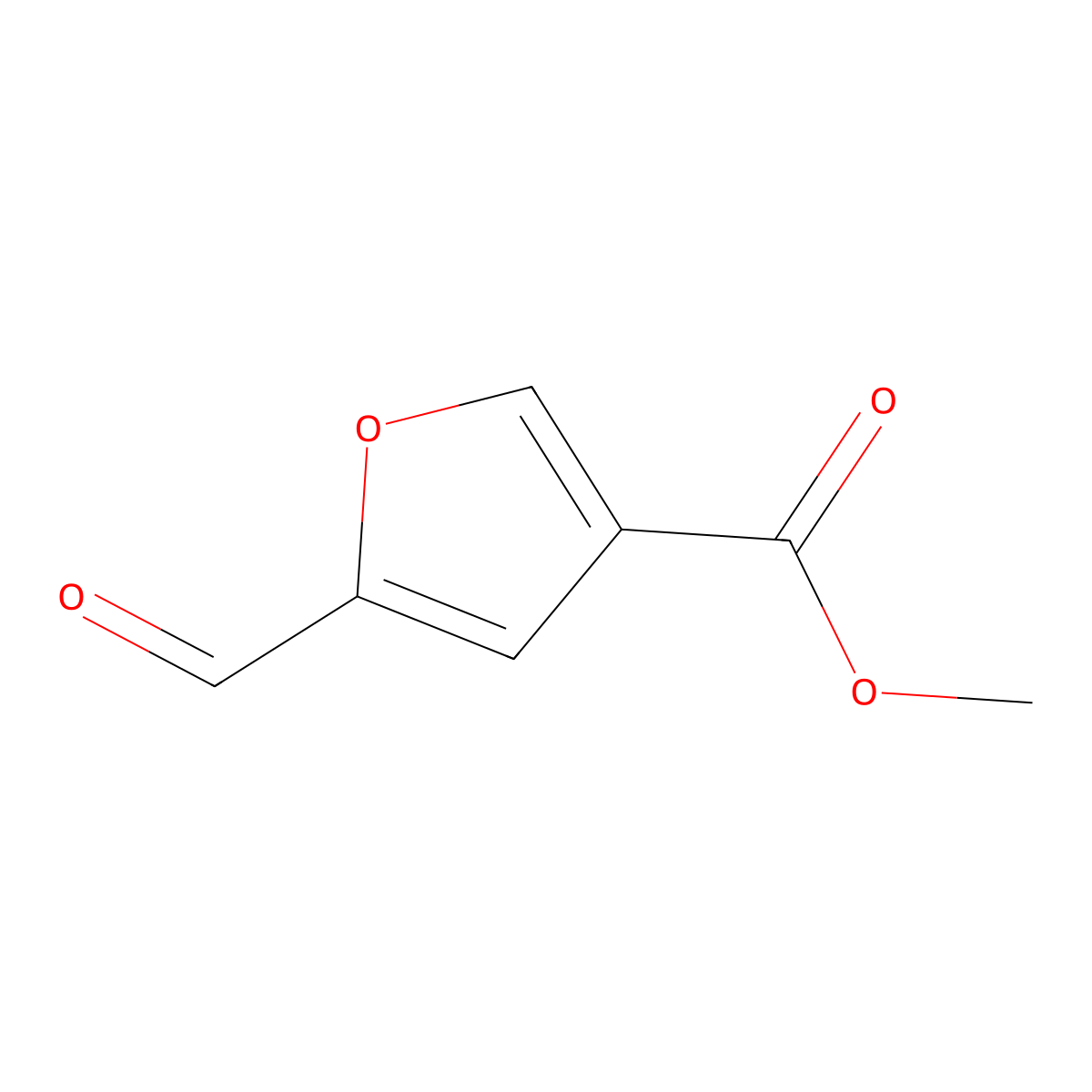 Methyl 5-formylfuran-3-carboxylate molecular structure, CAS 102169-71-1