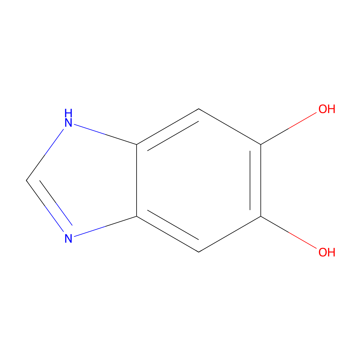 1H-Benzimidazole-5,6-diol molecular structure, CAS 102169-73-3