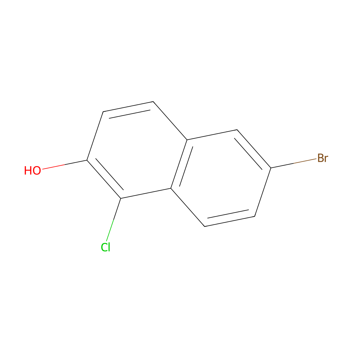 6-Bromo-1-chloronaphthalen-2-ol molecular structure, CAS 102169-88-0
