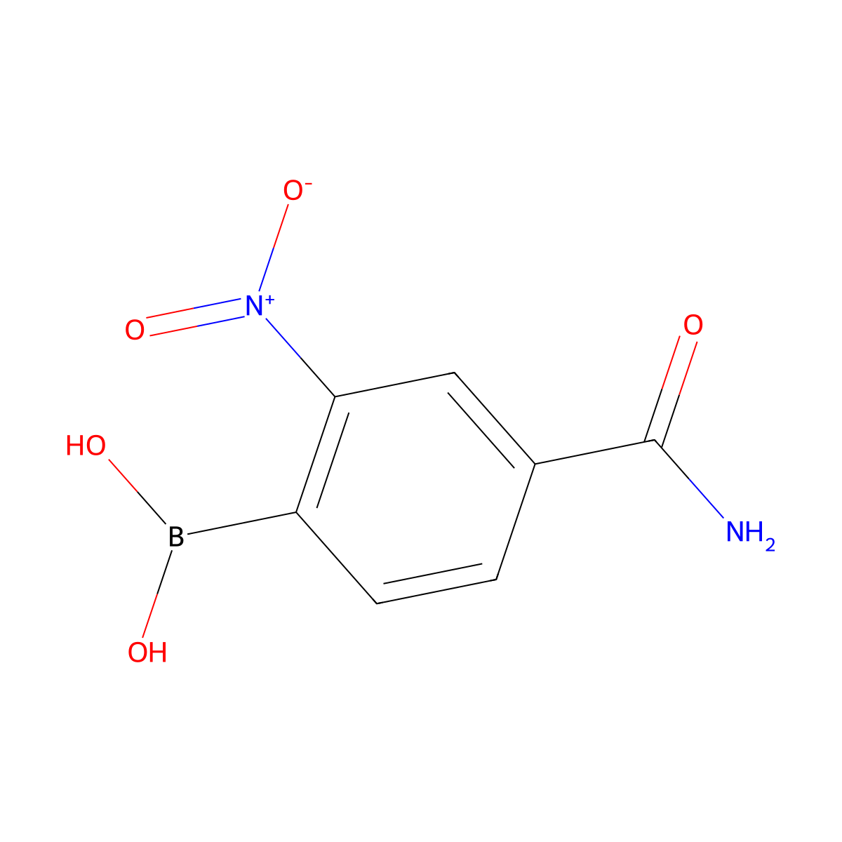 (4-Carbamoyl-2-nitrophenyl)boronic acid molecular structure, CAS 102169-92-6