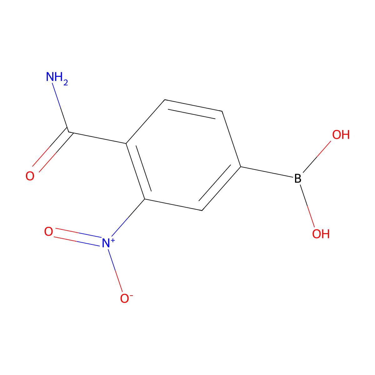 (4-Carbamoyl-3-nitrophenyl)boronic acid molecular structure, CAS 102169-93-7