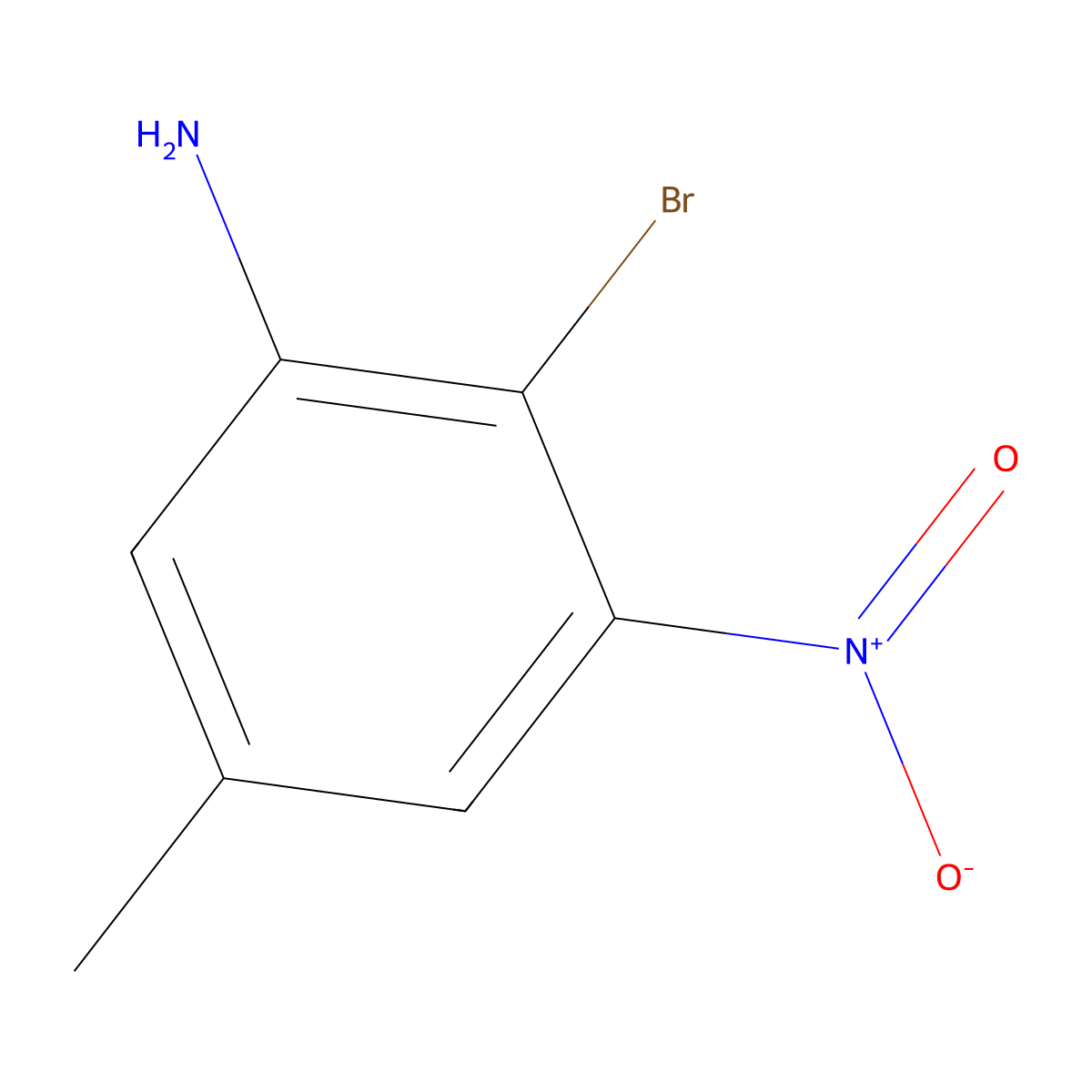 2-Bromo-5-methyl-3-nitroaniline molecular structure, CAS 102169-98-2