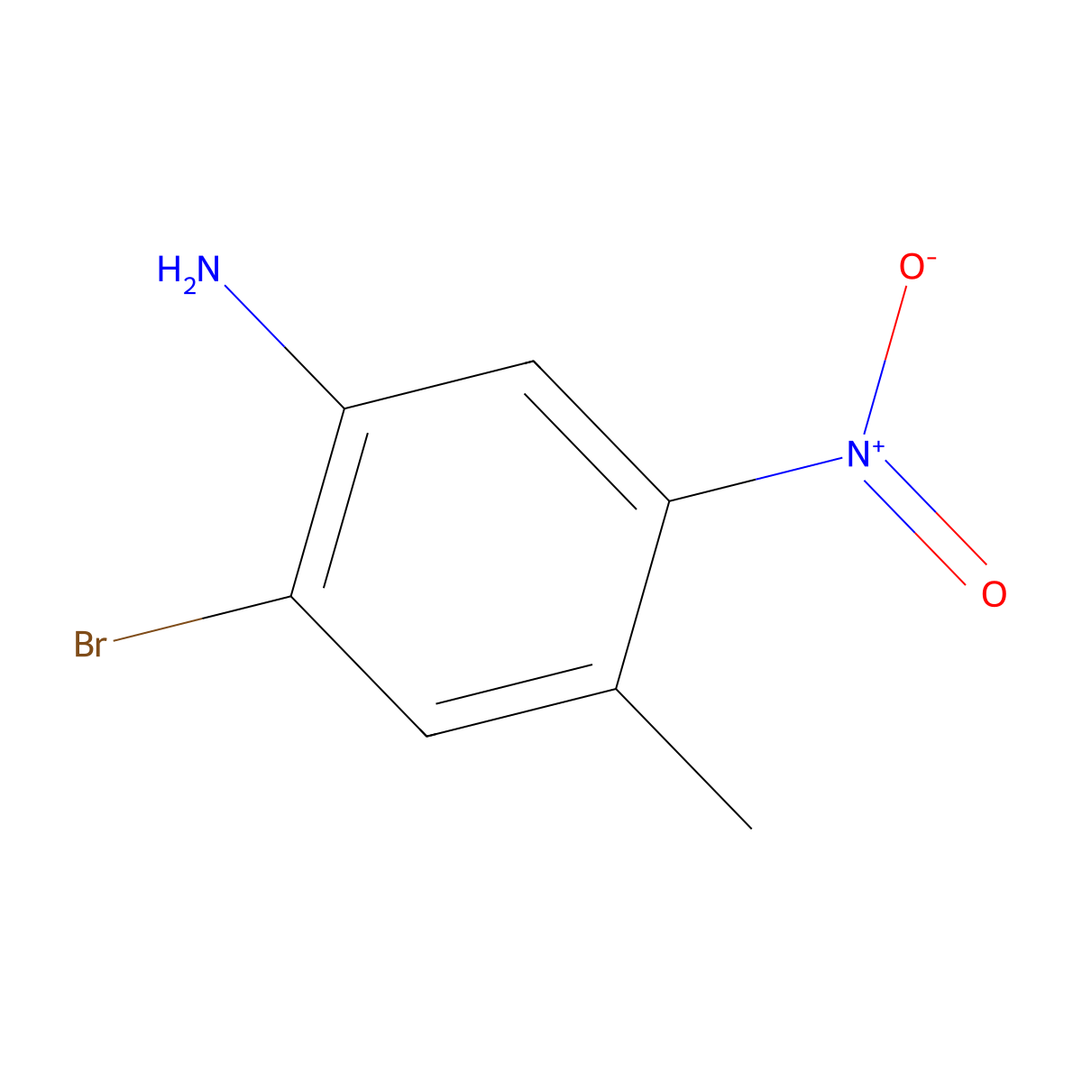 2-Bromo-4-methyl-5-nitroaniline molecular structure, CAS 102169-99-3