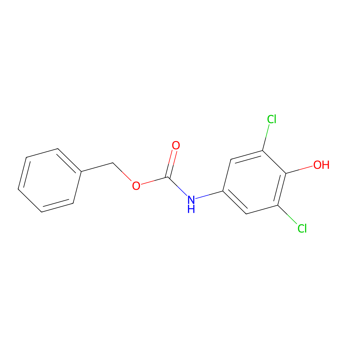 benzyl N-(3,5-dichloro-4-hydroxyphenyl)carbamate molecular structure, CAS 1021693-53-7