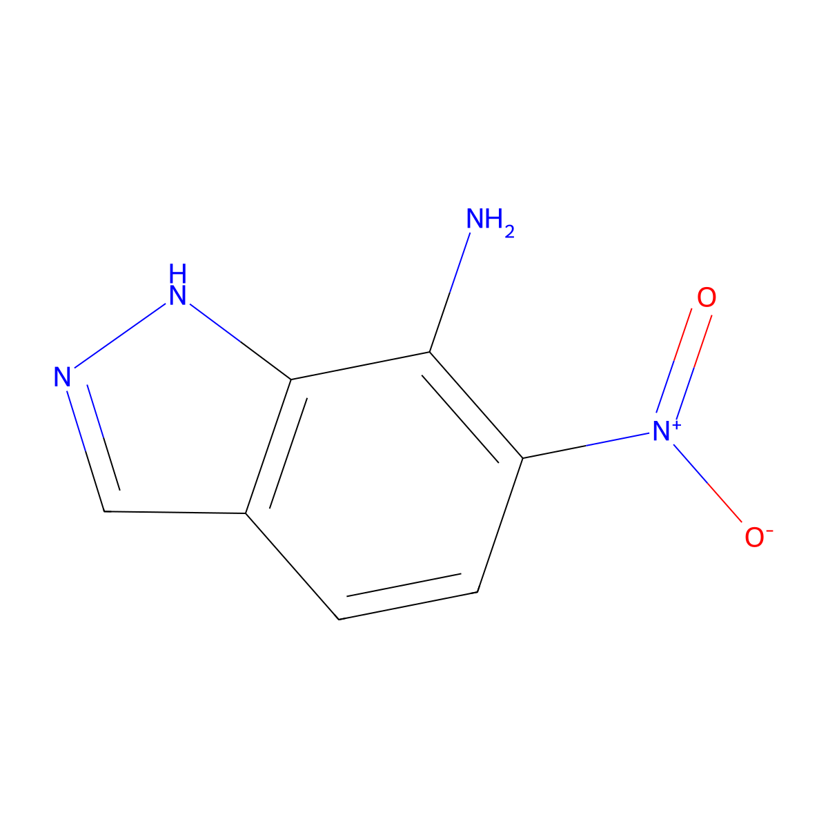 6-Nitro-1H-indazol-7-amine molecular structure, CAS 102170-03-6