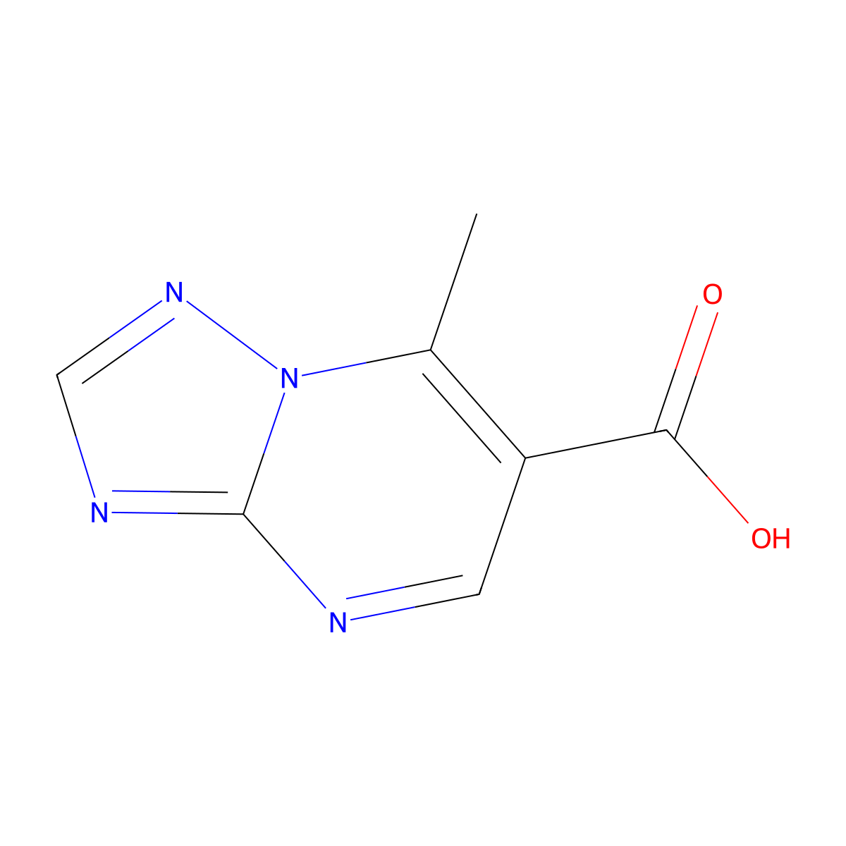 7-Methyl-[1,2,4]triazolo[1,5-a]pyrimidine-6-carboxylic acid molecular structure, CAS 102170-06-9