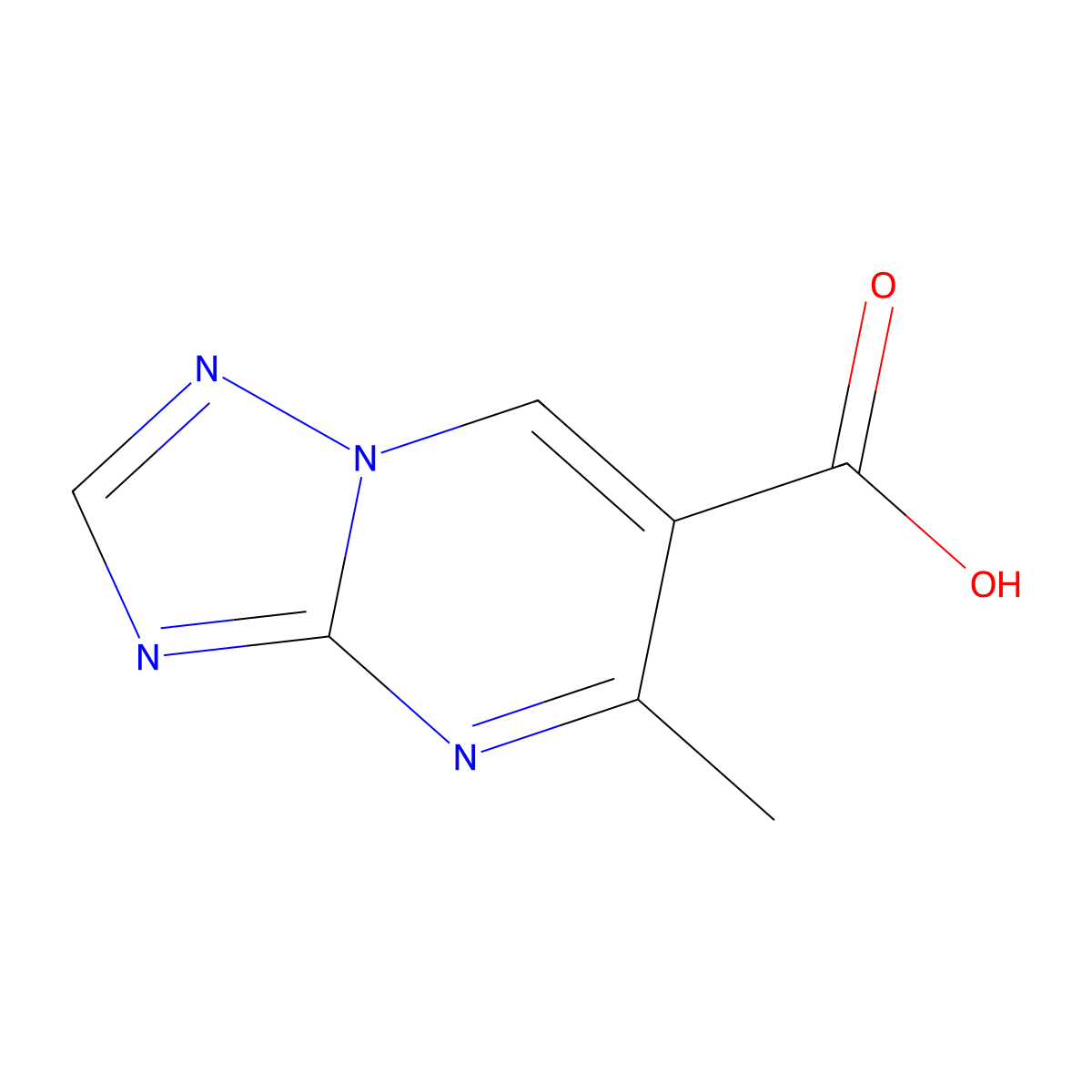 5-Methyl-[1,2,4]triazolo[1,5-a]pyrimidine-6-carboxylic acid molecular structure, CAS 102170-48-9